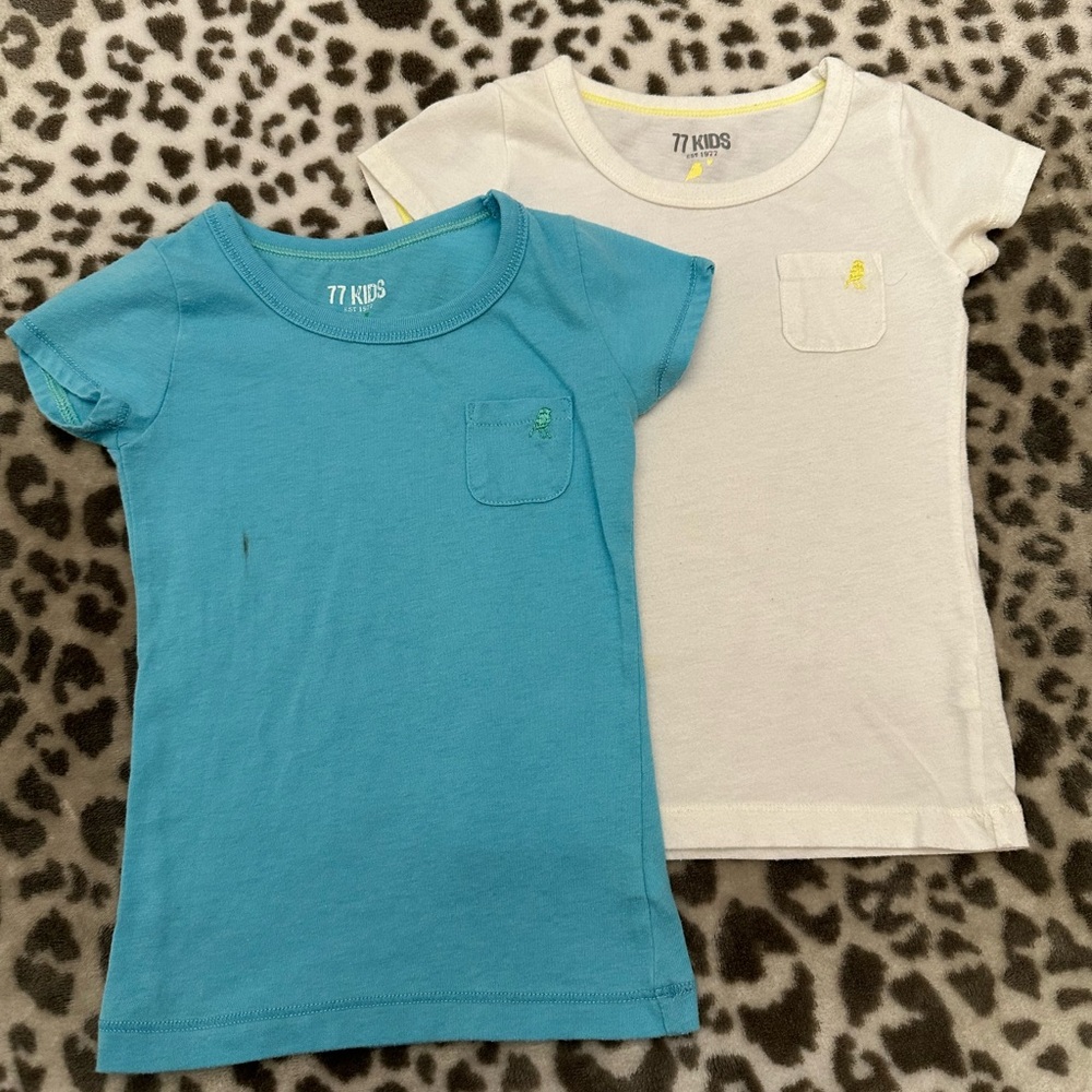77Kids by American Eagle Pocket Tees in Blue White Size 3